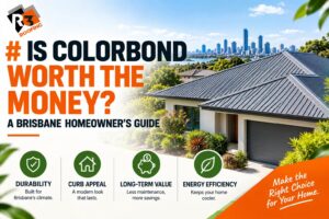 Colorbond metal roof on a modern Brisbane home