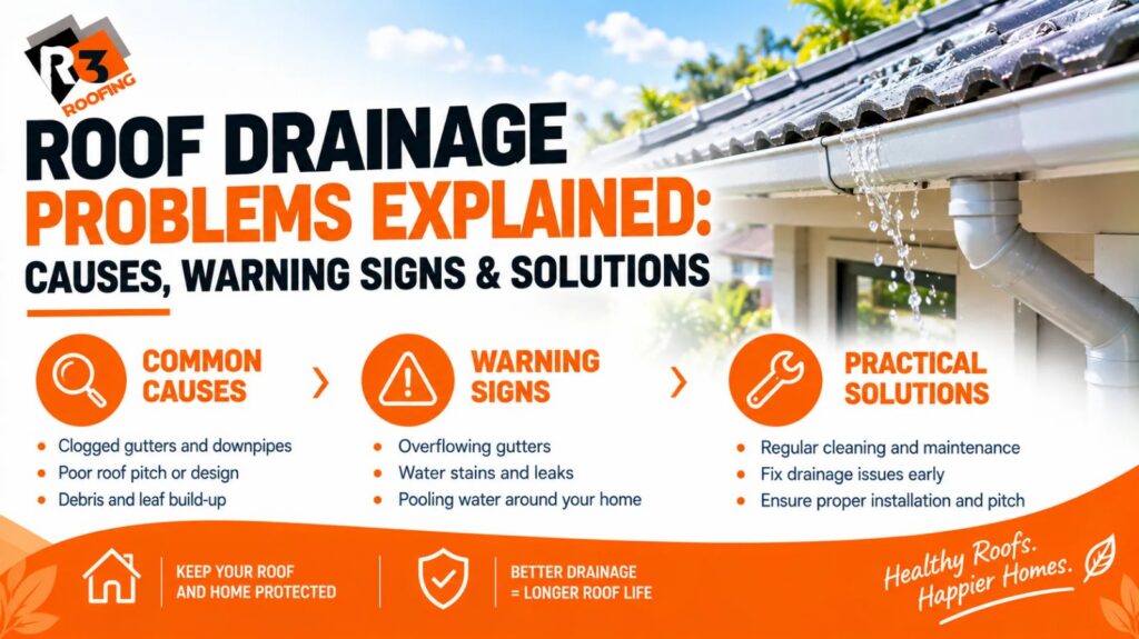 Roof drainage problems explained for Brisbane homes